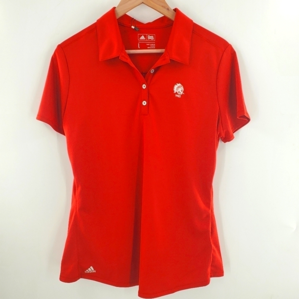 NWT Adidas red polo Large